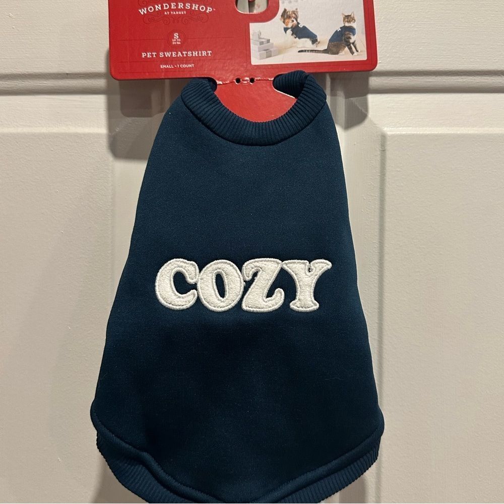 WonderShop Small Cozy pet sweater navy blue Cat Dog